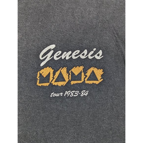 VTG Genesis Concert Shirt Mens LG '83 '84 Tour Single Stitch Classic Rock Black - Picture 6 of 15